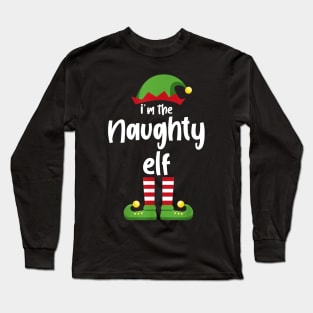 I'm The Naughty Elf Family Matching Christmas Pajama Gifts Long Sleeve T-Shirt